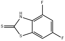 2(3H)-Benzothiazolethione, 4,6-difluoro- Struktur