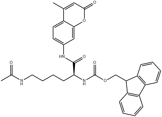 Fmoc-L-Lys(Ac)-AMC Struktur