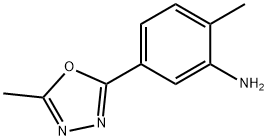 2-methyl-5-(5-methyl-1,3,4-oxadiazol-2-yl)aniline(SALTDATA: FREE) Struktur