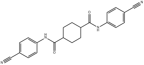 1-N,4-N-bis(4-cyanophenyl)cyclohexane-1,4-dicarboxamide Struktur