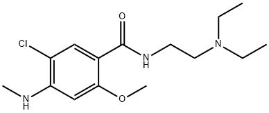 Benzamide, 5-chloro-N-[2-(diethylamino)ethyl]-2-methoxy-4-(methylamino)- Struktur