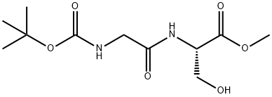 L-Serine, N-[(1,1-dimethylethoxy)carbonyl]glycyl-, methyl ester Struktur