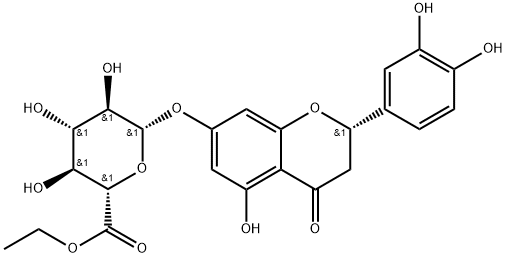 Eriodictyol 7-O-β-D-glucuronide ethyl ester Struktur