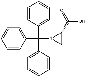 2-Aziridinecarboxylic acid, 1-(triphenylmethyl)-, (2S)- Struktur