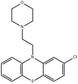 2-Chloro-10-[2-(4-morpholinyl)ethyl]-10H-phenothiazine hydrochloride Struktur