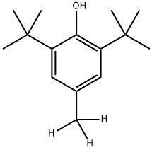 2,6-Di-tert-butyl-4-methyl-d3-phenol Struktur