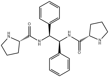 (S)-N-((1S,2S)-1,2-diphenyl-2-((S)-pyrrolidine-2-carboxaMido)ethyl)pyrrolidine-2-carboxaMide Struktur