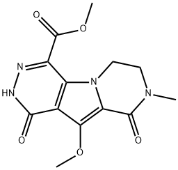 Methyl 8-methoxy-11-methyl-6,10-dioxo-1,4,5,11-tetrazatricyclo[7.4.0.02,7]trideca-2(7),3,8-triene-3-carboxylate Struktur