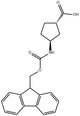 (1S,3S)-3-(Fmoc-amino)cyclopentanecarboxylic acid Struktur