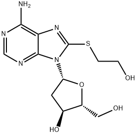 2''-Deoxy-8-[(2-hydroxyethyl)thio]-adenosine Struktur