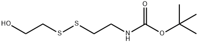 Carbamic acid, N-[2-[(2-hydroxyethyl)dithio]ethyl]-, 1,1-dimethylethyl ester Struktur