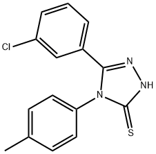 3H-1,2,4-Triazole-3-thione, 5-(3-chlorophenyl)-2,4-dihydro-4-(4-methylphenyl)- Struktur