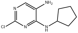 4,5-Pyrimidinediamine, 2-chloro-N4-cyclopentyl- Struktur