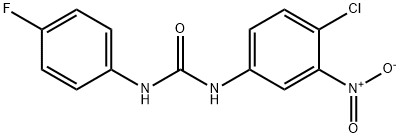 Urea, N-(4-chloro-3-nitrophenyl)-N'-(4-fluorophenyl)- Struktur