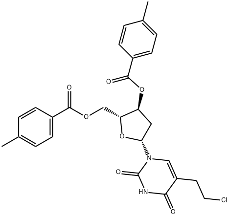 Uridine, 5-(2-chloroethyl)-2'-deoxy-, 3',5'-bis(4-methylbenzoate)