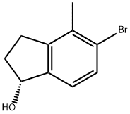 1H-Inden-1-ol, 5-bromo-2,3-dihydro-4-methyl-, (1R)- Struktur