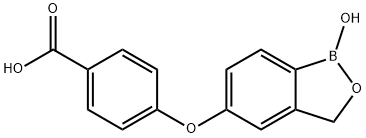 Benzoic acid, 4-[(1,3-dihydro-1-hydroxy-2,1-benzoxaborol-5-yl)oxy]- Struktur