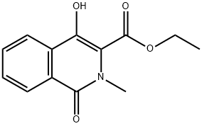 Ethyl 1,2-dihydro-4-hydroxy-2-methyl-1-oxo-3-isoquinolinecarboxylate Struktur