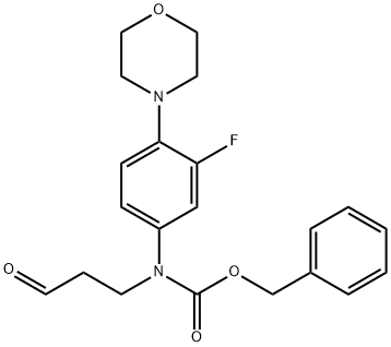 Carbamic acid, [3-fluoro-4-(4-morpholinyl)phenyl](3-oxopropyl)-, phenylmethyl ester (9CI)