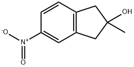 2-Methyl-5-nitro-2,3-dihydro-1H-inden-2-ol Struktur