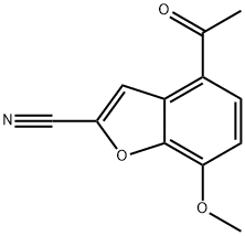 2-Benzofurancarbonitrile, 4-acetyl-7-methoxy- Struktur