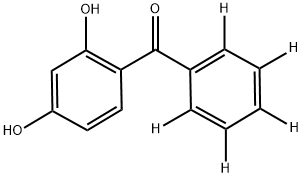 2,4-Dihydroxybenzophenone-2′,3′,4′,5′,6′-d5 Struktur