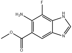 methyl 6-amino-7-fluoro-3H-benzimidazole-5-carboxylate Struktur