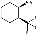 cis,rel-(1R,2S)-2-(Trifluoromethyl)cyclohexan-1-amine Struktur