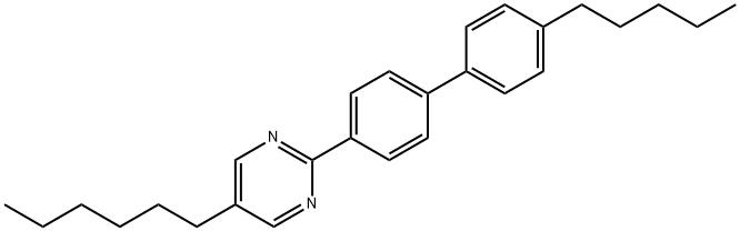 Pyrimidine, 5-hexyl-2-(4'-pentyl[1,1'-biphenyl]-4-yl)- Struktur