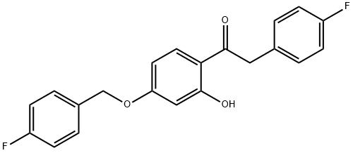 JR-7018, 1-(4-(4-Fluorobenzyloxy)-2-hydroxyphenyl)-2-(4-fluorophenyl)ethanone, 97% Struktur