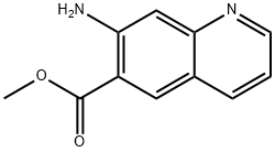 6-Quinolinecarboxylic acid, 7-amino-, methyl ester Struktur