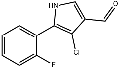 4-chloro-5-(2-fluorophenyl)-1H-pyrrole-3-carbaldehyde Struktur