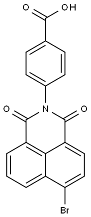 Benzoic acid, 4-(6-bromo-1,3-dioxo-1H-benz[de]isoquinolin-2(3H)-yl)- Struktur