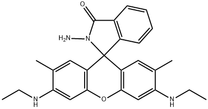 2-aMino-3′,6′-bis(ethylaMino)-2′,7′-diMethylspiro〔isoindoline-1,9′-xanthen〕-3-one Struktur