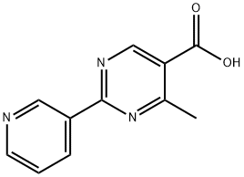 4-methyl-2-(3-pyridinyl)-5-pyrimidinecarboxylic acid(SALTDATA: 0.2H2O 0.1NaCl) Struktur