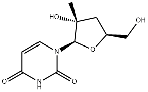 3'-deoxy-2'-C-methyluridine Struktur