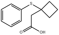 2-[1-(phenylsulfanyl)cyclobutyl]acetic acid Struktur