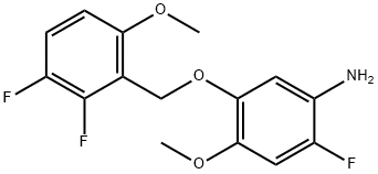 Benzenamine, 5-[(2,3-difluoro-6-methoxyphenyl)methoxy]-2-fluoro-4-methoxy- Struktur