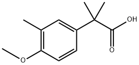 2-(4-methoxy-3-methylphenyl)-2-methylpropanoic acid Struktur