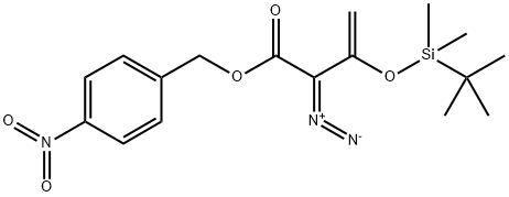 3-Butenoic acid, 2-diazo-3-[[(1,1-dimethylethyl)dimethylsilyl]oxy]-, (4-nitrophenyl)methyl ester Struktur