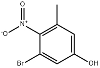 3-bromo-5-methyl-4-nitrophenol Struktur