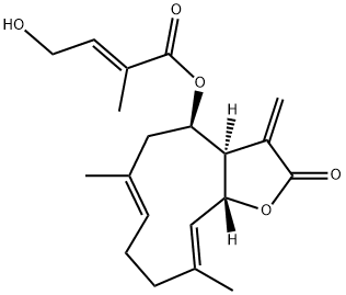 8beta-(4'-Hydroxytigloyloxy)costunolide Struktur