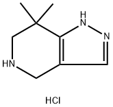 7,7-Dimethyl-4,5,6,7-tetrahydro-1H-pyrazolo[4,3-c]pyridine dihydrochloride Struktur