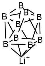 1-Carbadecaborate(1-), decahydro-, lithium (9CI) Struktur