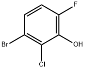 3-Bromo-2-chloro-6-fluorophenol Struktur