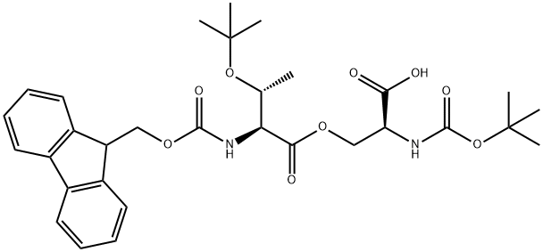 (Tert-Butoxy)Carbonyl Ser((9H-Fluoren-9-yl)MethOxy]Carbonyl Thr(tBu))-OH Struktur