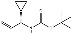 tert-butyl (R)-1-cyclopropylallylcarbamate Struktur