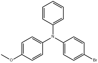 Benzenamine, 4-bromo-N-(4-methoxyphenyl)-N-phenyl- Struktur