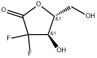 2-Deoxy-2,2-difluoro -D-threo-pentonic acid γ-lactone Struktur