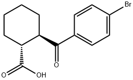 Cyclohexanecarboxylic acid, 2-(4-bromobenzoyl)-, (1R,2R)- Struktur